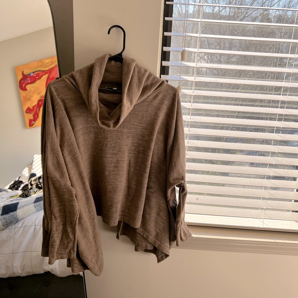 Cow Neck Sweater. Open Back.
